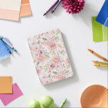 Capa Para iPad Mini Padrão de rosas de vinheta cor-de-rosa suave<br><div class="desc">Elegante pastel-cor-de-rosa rosa padrão floral feminino.</div>
