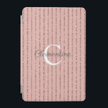 Capa Para iPad Mini Rosa Rosa Cor-de-Rosa Rosa Dourada Glitter Strips<br><div class="desc">Rosa Cor-de-rosa-rosa Dourada Glitter Stripes Monograma cobrir com faixas de cintilação falsa rosa e espaço para o seu monograma e nome personalizados. Fácil de personalizar com texto, fontes e cores. Criado pelo designer Zazzle pro BK Thompson © exclusivamente para Cedar e String; entre em contato conosco se precisar de assistência,...</div>