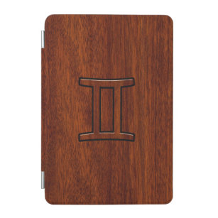 Capa Para iPad Mini Símbolo Gemini Zodiac em Mahogany como impressão