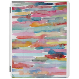 Capa Smart Para iPad Traços Coloridos de Pincel de Coloração de Abstrat
