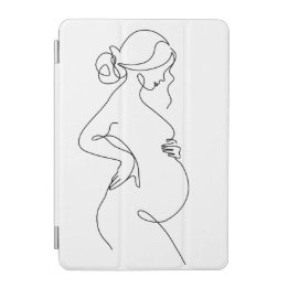 Capa Para iPad Mini Vinheta Silhueta de Gravidez Minimalista - Arte de