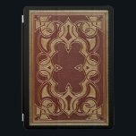 Capa Para iPad Pro Cobrir de Livro Ornamental Vintage Gilt<br><div class="desc">Livro histórico francês design de ca. 1908, com designs ornamentosas douradas em couro ferrugem. Nota: Efeitos esculpidos, gravados, gravados e dimensionais, aspecto em camadas, envelhecido ou corroído, texturas e sombras obtidas digitalmente. O produto tem uma superfície lisa e a textura do couro é simulada. A cor de fundo é editável....</div>