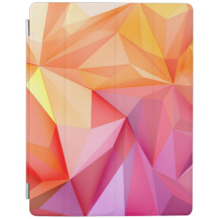 Capa Smart Para iPad Formas abstrato Geométricas Laranja Rosa