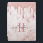 Capa Para iPad Pro Gotas de brilho Douradas de Rosa Girly<br><div class="desc">Esta Capa de ipad feminina personalizada tem texto de cinza sobre um lindo fundo de mármore rosa, pincelado, pincelado e rosa. Personalize a Capa de ipad com o nome de sua escolha para fazer alguém se sentir especial. Faz um presente divertido para aniversários ou para o Natal, ou a qualquer...</div>