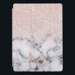 Capa Para iPad Pro Mânre de Mármore Dourado brilhante Rosa<br><div class="desc">Este padrão elegante e feminino é perfeito para a mulher moderna. Ele apresenta brilho rosa dourado cintilante impresso por cima de um preto e com padrão de mármore no estilo de um gradiente ombre. É a moda, legal, chica, luxo e na moda. ***NOTA DE DESIGN IMPORTANTE: Para qualquer solicitação de...</div>