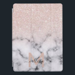 Capa Para iPad Pro Mânre de Mármore Dourado brilhante Rosa<br><div class="desc">Este padrão elegante e feminino é perfeito para a mulher moderna. Ele apresenta brilho rosa dourado cintilante impresso por cima de um preto e com padrão de mármore no estilo de um gradiente ombre. É a moda, legal, chica, luxo e na moda. ***NOTA DE DESIGN IMPORTANTE: Para qualquer solicitação de...</div>