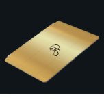 Capa Para iPad Pro Monograma Dourado com aspecto metálico<br><div class="desc">Cobrir iPad Pro Moderno Elegante Elegante Elegante Dourado Monograma com Olhos Metálicos,  capas de ipad e Cobrir.</div>