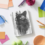Capa Para iPad Pro Retrato Panther<br><div class="desc">Ainda é Cat I de Annie Warren. Esta arte apresenta um belo retrato branco-e-preto da aquarela de uma pantera. | 164412Z</div>