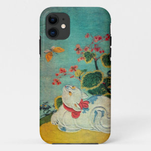 Capa Para iPhone 11 猫と蝶, gato do 春信 e borboleta, Harunobu, U