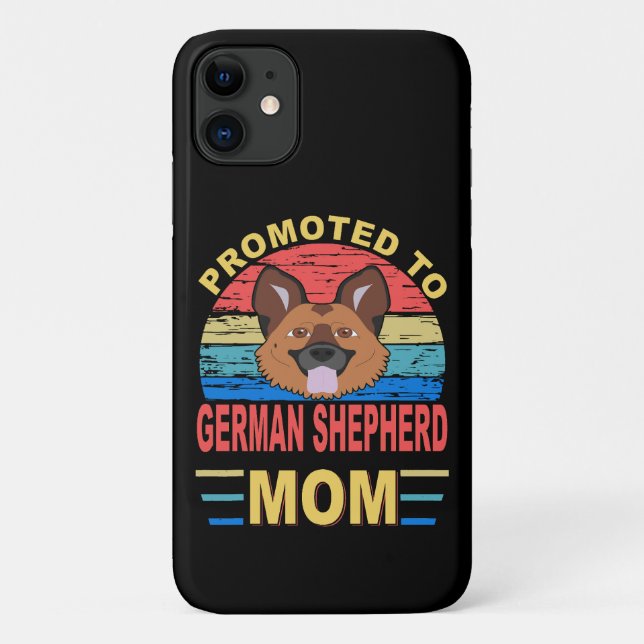 Capa Para iPhone 11 011 Promovido À Mãe German shepherd (Verso)