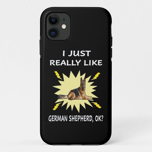 Capa Para iPhone 11 016 Eu Gosto Muito Do German shepherd OK (Verso)