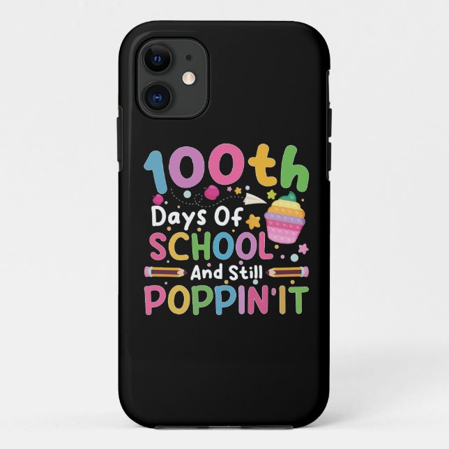 Capa Para iPhone 11 100 Dias De Escola E Ainda Menina (Verso)