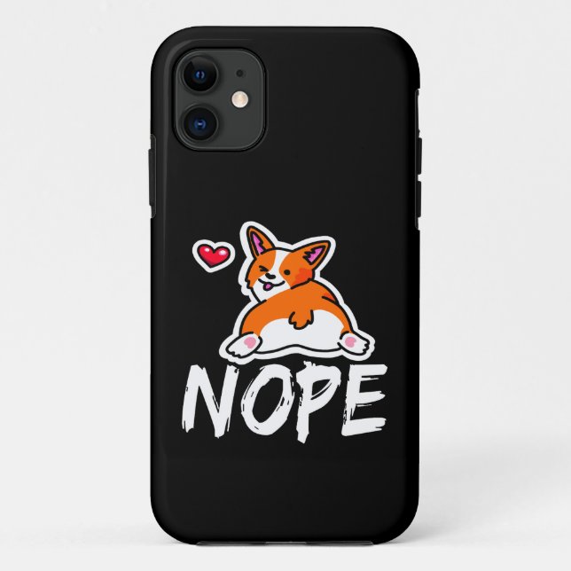 Capa Para iPhone 11 11 Nope Corgi (Verso)