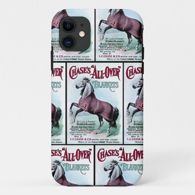 Capa Para iPhone 11 19ºC. Cobertores de Cavalo de Chase (Verso)
