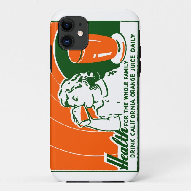 Capa Para iPhone 11 1925 Bebida Sumo de Laranja (Verso)