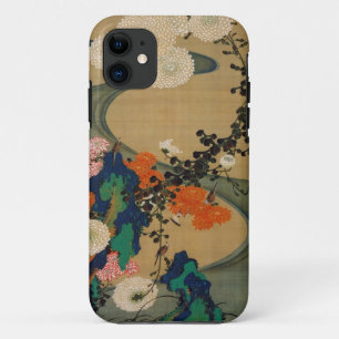 Capa Para iPhone 11 29. 菊花流水図, crisântemo do 若冲 & córr
