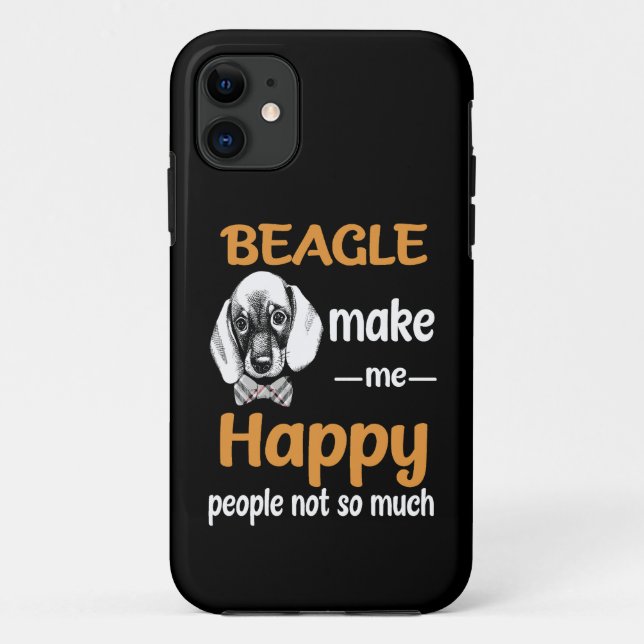 Capa Para iPhone 11 30 Beagle me faz feliz (Verso)