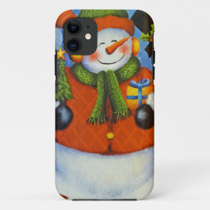 Capa Para iPhone 11 3 bonecos de neve felizes