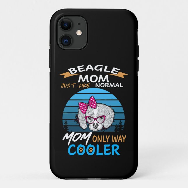 Capa Para iPhone 11 44 Beagle Mãe Cooler (Verso)