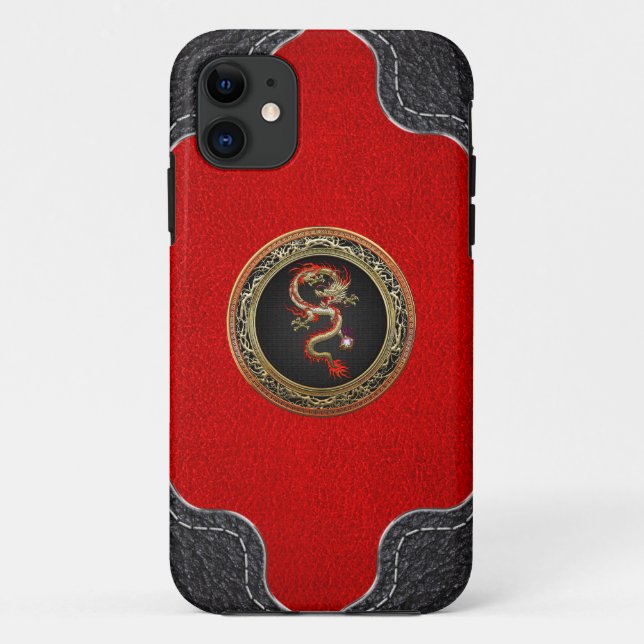 Capa Para iPhone 11 [600] Dragão chinês Ouro Fucanglong (Verso)