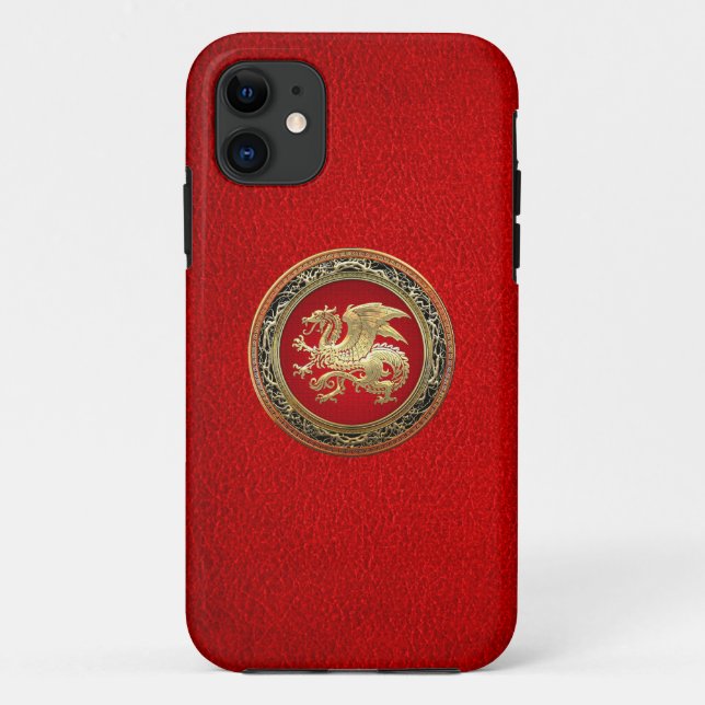 Capa Para iPhone 11 [600] Dragão islandês, Landvæ ttir [Dourado] (Verso)