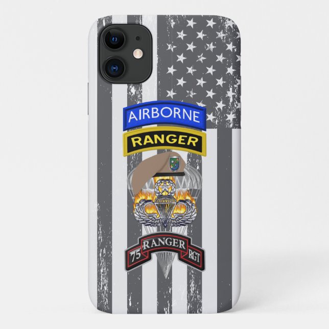 Capa Para iPhone 11 75º Regimento Ranger "Sua Sponte" (Verso)
