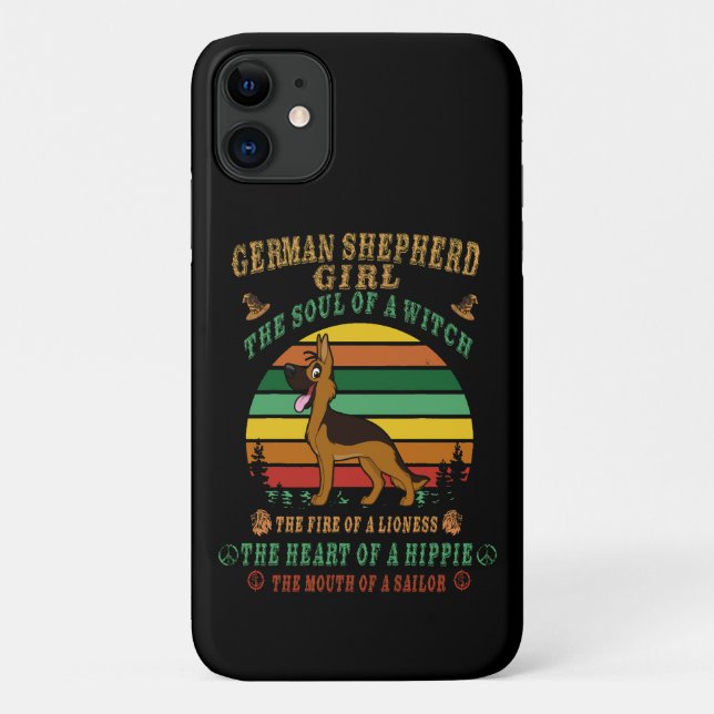 Capa Para iPhone 11 7 German shepherd A Alma De Uma Bruxa A Fir (Verso)