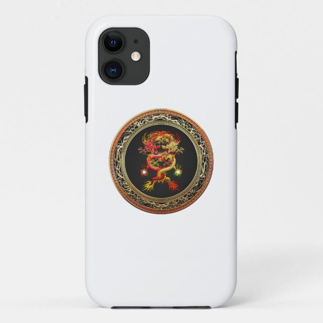 Capa Para iPhone 11 [800] Dragões vermelhos e amarelos (Verso)
