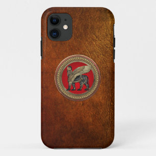 Capa Para iPhone 11 [800] Leão Assírio: Dourado e Negro Lamaçu