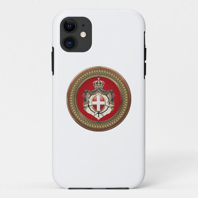 Capa Para iPhone 11 [800] Ordem de Malta - Casaco de armas SMOM (Verso)