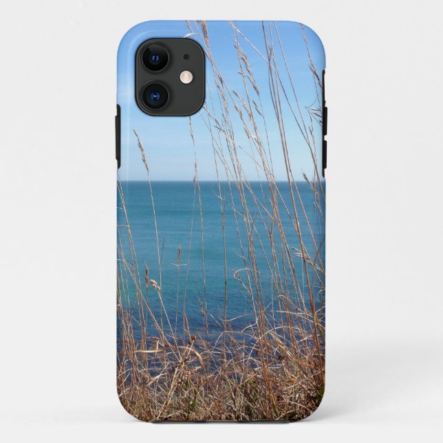 Capa Para iPhone 11 A bela Grama e Mar (Verso)