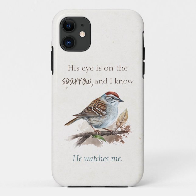 Capa Para iPhone 11 A citação inspiradora que o olho dele está no pard (Verso)