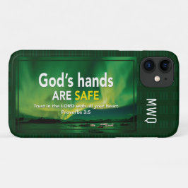 Capa Para iPhone 11 A CONFIANÇA NAS MÃOS DO SENHOR Deus está segura