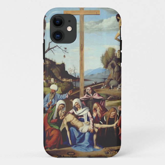 Capa Para iPhone 11 A Deposição de Jesus Cristo Arte de Ícone Sagrado (Verso)