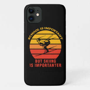 Capa Para iPhone 11 A Escola É Importante Mas Esqui É Mais Importante