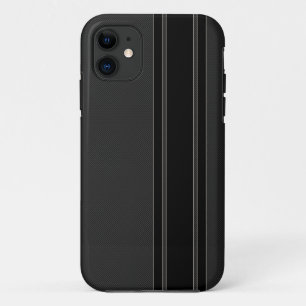 Capa Para iPhone 11 A fibra & o preto do carbono listram a caixa do