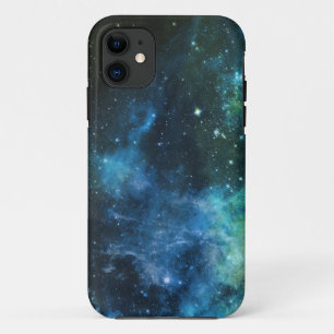 Capa Para iPhone 11 A galáxia Stars o caso do verde azul 5/5S do