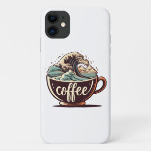 Capa Para iPhone 11 A Grande Onda De Café