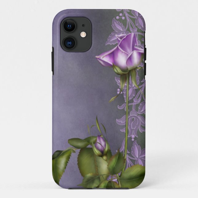 Capa Para iPhone 11 A lavanda aumentou (Verso)