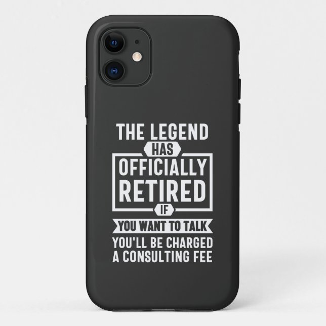 Capa Para iPhone 11 A lenda se aposentou oficialmente (Verso)