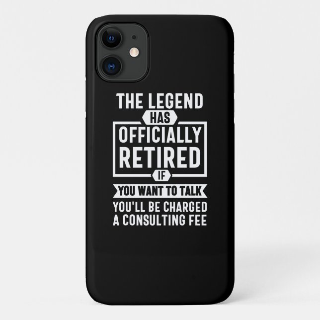 Capa Para iPhone 11 A lenda se aposentou oficialmente (Verso)