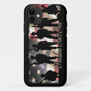 Capa Para iPhone 11 A liberdade não é silhueta militar livre do