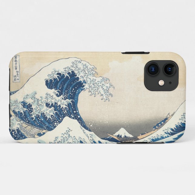Capa Para iPhone 11 A onda do Excelente de Kanagawa (Verso (horizontal))