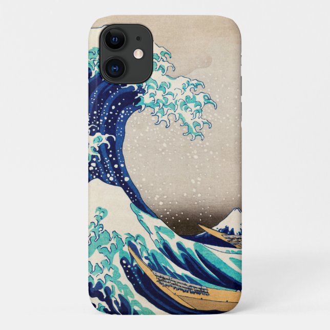 Capa Para iPhone 11 A onda do Excelente na Arte Japonesa de Kanagawa (Verso)