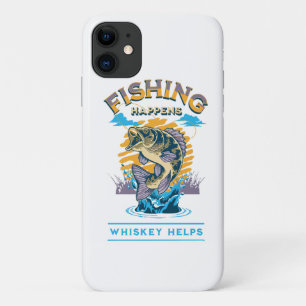Capa Para iPhone 11 A pesca acontece. O uísque ajuda!