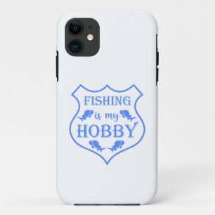 Capa Para iPhone 11 A pesca é meu hobby escudo citação no brasão