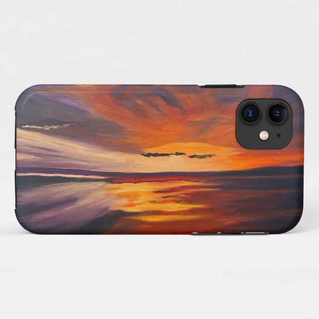 Capa Para iPhone 11 A San Diego Sunset, Original por Gary Poling (Verso (horizontal))