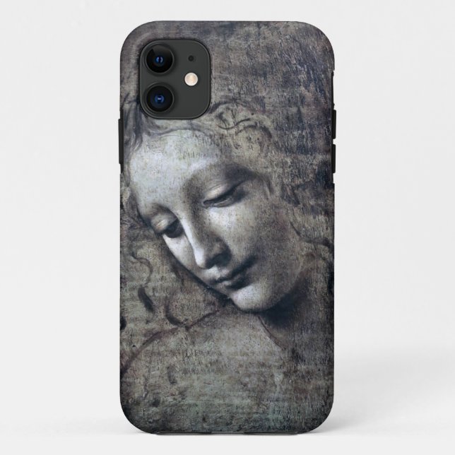 Capa Para iPhone 11 A Senhora com Cabelo Descascado, Leonardo da Vinci (Verso)