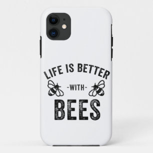Capa Para iPhone 11 A vida é melhor com abelhas melíferas frias Animal