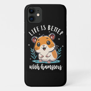 Capa Para iPhone 11 A Vida é Melhor Com Hamsters